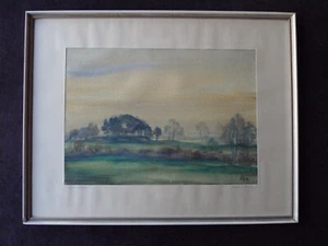 Christian Modersohn 1916-2009 - Morgenlandschaft an der Wümme- Aquarell von 1954 - Bild 1 von 17