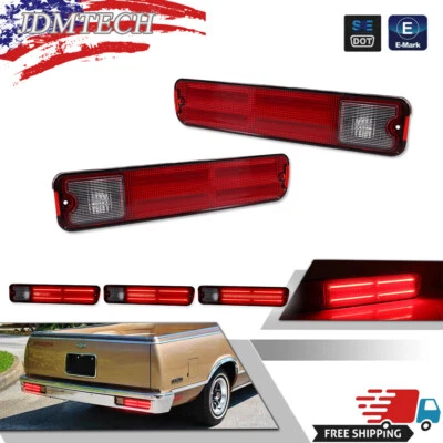 [RED LED]FOR 79-87 CHEVY EI CAMINO MALIBU GMC CABALLERO TAIL BRAKE SIGNAL LIGHTS - Image 1 of 4