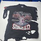 T-shirt Extremely Distressed Vtg 1994 Sturgis Black Hills Daily Races rozmiar XL