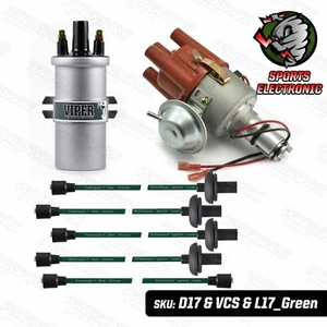 034 Distributor Bosch Powerspark Electronic Distributor Package Green HT Leads - Picture 1 of 10