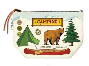 Cavallini Papers & Co. CAMPING Vintage Style Pouch 100% natural cotton - Picture 1 of 1