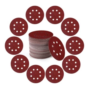 50-PACK 5 inch Sanding Discs 8-Hole Hook Loop Sander Orbital Sandpaper 40 - 320 - Picture 1 of 28