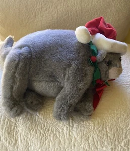 VTG Dakin Fat Cat Holiday Plush Duchess Lazy Laying Down Grey Cat Applause 12” - Picture 1 of 13