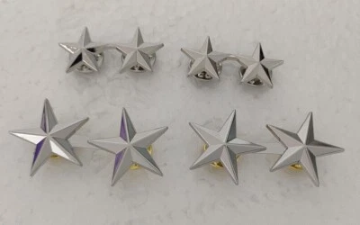 Prendedor de dos pares de insignias de rango de general mayor de 2 estrellas de oficial del ejército de los Estados Unidos de la Segunda Guerra Mundial - US294 Foto 1 de 4