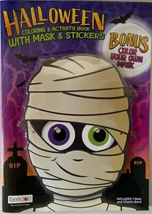 Halloween Coloring & Activity Book with Mask & Stickers Purple - Imagen 1 de 5