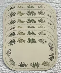 x6 NUOVE Tovagliette Reversibili Vintage Corelle Coordinates Erbe Senza Timo Verde Salvia - Foto 1 di 6