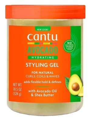 Cantu Avocado & Shea Hydrating Styling Gel  Curls Coils & Waves 18.5 oz - Image 1 of 3