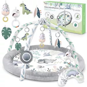 nukido Interactive Educational Baby Play Mat 2-in-1 Sensory Mat with Mirror toy - Picture 1 of 9