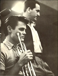 1955 Vintage Print West Coast Jazz Band Chet Baker Trumpet Jam Session Music Men - Picture 1 of 2