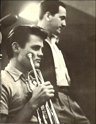 1955 Vintage Print West Coast Jazz Band Chet Baker Trumpet Jam Session Music Men - Image 1 of 2