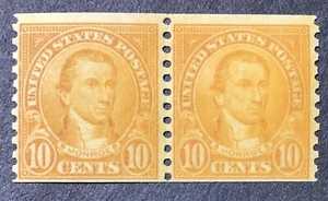 US 1924 VF-XF MNH SC# 603 - Monroe - Pair - MNH - CV = $16.00. (W47) - Picture 1 of 2