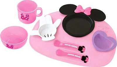 Disney Minnie Mouse Icono Bebé Niños Vajilla Platos Juego 8 piezas Foto 1 de 4