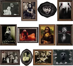Halloween Party Decorations 12 Pieces Haunted Pictures Gothic Manor Portraits - Picture 1 of 4