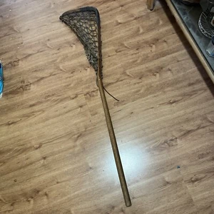 GREAT Vintage Wooden LACROSSE STICK Lax 46" Long + PATINA - Picture 1 of 11
