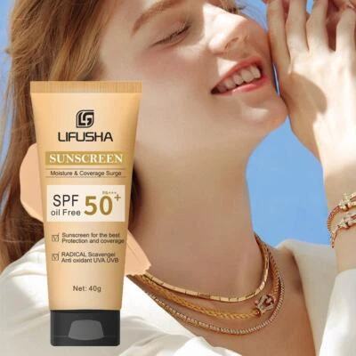 SPF 50 Face Sunscreen Whitening Sunblock Skin Protective Cream Anti-Aging 40g - Image 1 of 4
