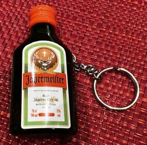 Jagermeister Key Ring Chain Green Light Fluro Torch Bottle Keychain Vintage - Picture 1 of 18