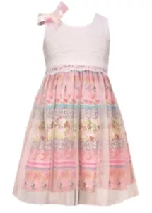 Jessica Ann Little Girl's Ivory Lace Popover Floral Fanciful Spring Dress-Size-6 - Picture 1 of 3