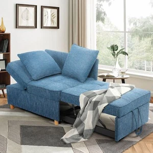 4 in 1 Convertible Sofa Bed Soft Loveseat Sofa with Adjustable Backrest NEW~! - Picture 1 of 142