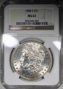 1888-S Morgan Dollar NGC MS63 KEY DATE $1 High Grade - Picture 1 of 4
