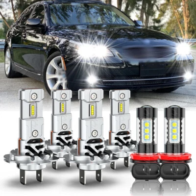 Para BMW 528i 535i 550i 2008 2009 2010 -6x Faro LED Alto Bajo + Bombillas antiniebla Foto 1 de 4
