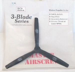 MASTER AIRSCREW 3 BLADE SERIES NYLON PROPELLER ELICA A 3 PALE 35x18 cm MA1470T - Foto 1 di 1