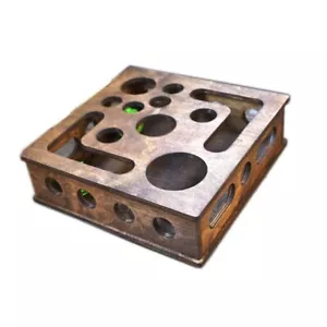 Cat Solid Wooden Toy Game Catching Hunting Play Interactive Maze For Indoor Cats - Picture 1 of 6