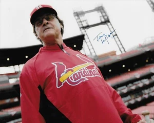 TONY LARUSSA Foto Firmada Autografiada 8x10 Gerente de Cardenales de San Luis MLB CORTE - Imagen 1 de 1