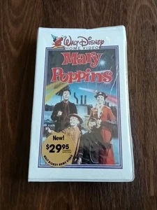 BRAND NEW/STILL SEALED VHS "Mary Poppins" 1984 Walt Disney Home Video Clamshell - Picture 1 of 5