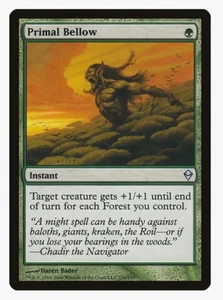 Primal Bellow #176 Zendikar Magic Card in a Protective Sleeve - Picture 1 of 3