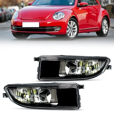 For VW Beetle 2012-2016 Pair Left&right Front Fog Light Lamp with LED Bulbs Foto 1 de 4