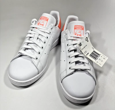 Adidas Stan Smith Women's Size 8 Tennis Sneakers White & Chalk Coral Pink EF6884 - Image 1 of 4