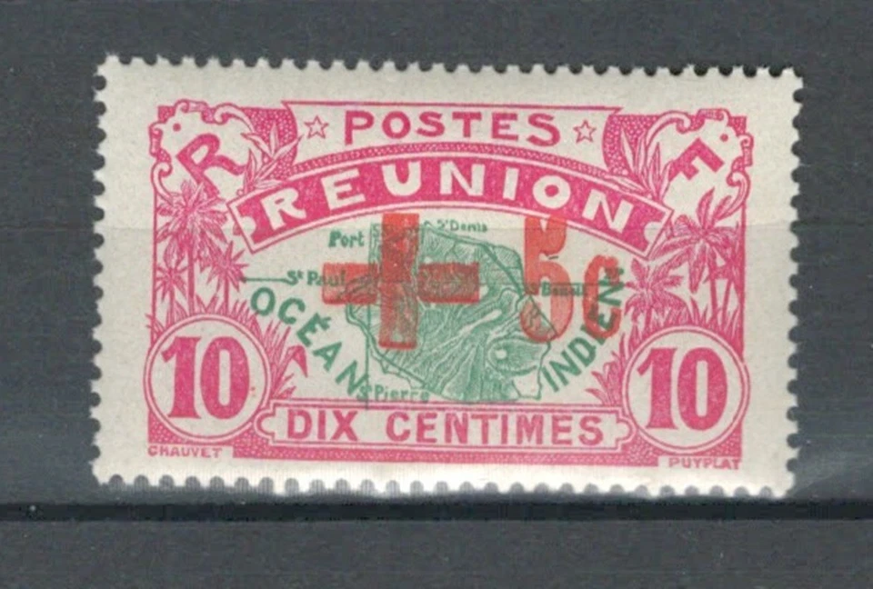 LOTE DE SELLOS REUNIÓN COLONIAS FRANCESAS CRUZ ROJA SOBREIMPRESIÓN MNH (REUNIÓN 450) Foto 1 de 1