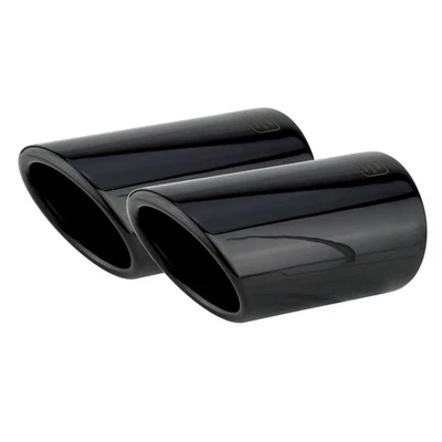 2 embellecedores de escape negro cromo acero inoxidable para VW Golf 7 VII Variant Touran II  - Imagen 1 de 4