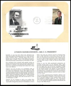 1973 Lyndon B Johnson Sc 1503 FDC PCS panel, 36th President civil rights - Picture 1 of 1