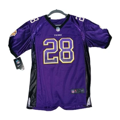 Camiseta cosida para niños Nike on field Minnesota Vikings Adrian Peterson púrpura XL Foto 1 de 4
