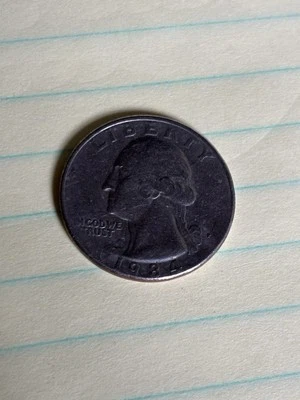 Raro cuarto Washington 1984-P - Relleno marca de ceca y golpe reverso belleza negra  Foto 1 de 4