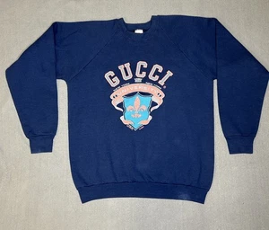 Vintage 90s Gucci University “Boot” Adult XL Hip-Hop Crewneck Sweatshirt FOTL - Picture 1 of 8