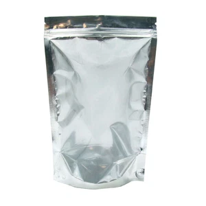 100 bolsas grandes (8" x 12" x 4" 48 oz*) de papel aluminio blanco con cierre de cremallera - Imagen 1 de 1