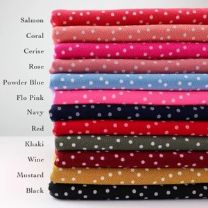 Polka Dots Jersey Stretch Fabric Dress Knit Liverpool Texture FS589 - Picture 1 of 39