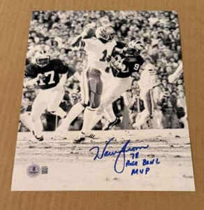 WARREN MOON SIGNED WASHINGTON HUSKIES 8X10 PHOTO W/78 ROSE BOWL MVP BECKETT COA - Picture 1 of 1