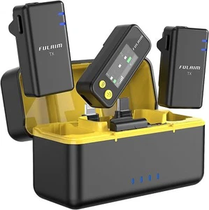 FULAIM Wireless Lavalier Microphone portable Video Recording for iPhone Samsung - Picture 1 of 7