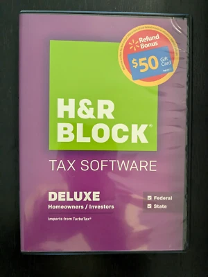 H&R Block Deluxe Homeowners / Investors Tax Software CD (2015 tax year) - Image 1 of 4