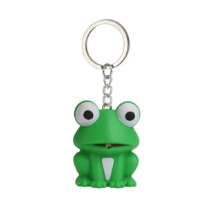 Cute Green Frog Keychain With LED Light And Sound Keyfob Kids Toy Gift - Picture 1 of 7