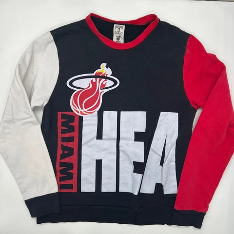 NBA Miami Heat Hardwood Classics Sweater Size M Medium Youth Cover