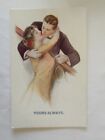 Vintage Glamour Postkarte ""Yours Always"" von SHERIE. Inter Art Co romantisches Paar 