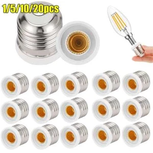 Light Bulb Socket Adapter Medium Base E27 to E12 Candelabra Screw Reducer - Picture 1 of 10