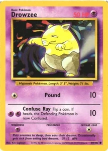 Drowzee 49/102 Base Set Común 1999 Pokémon Juego Cartas WOTC - Imagen 1 de 2