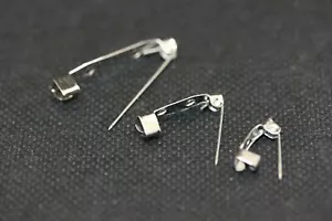 QUALITY STEEL BROOCH BACK PINS, BAR PIN BADGE FINDINGS 15mm 20mm 30mm 10 20 50 - Picture 1 of 7