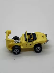 Micro Machines Deluxe yellow Jaguar E Convertible 1988 Galoob Vintage Toys - Picture 1 of 4