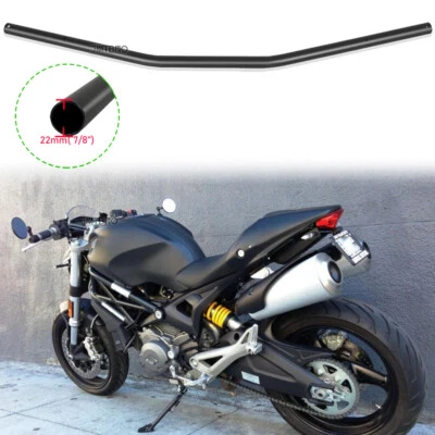 Motorcycle 7/8" Zero Drag Bars Handlebar Black For Ducati Monster 696 2008-2014 - Image 1 of 4